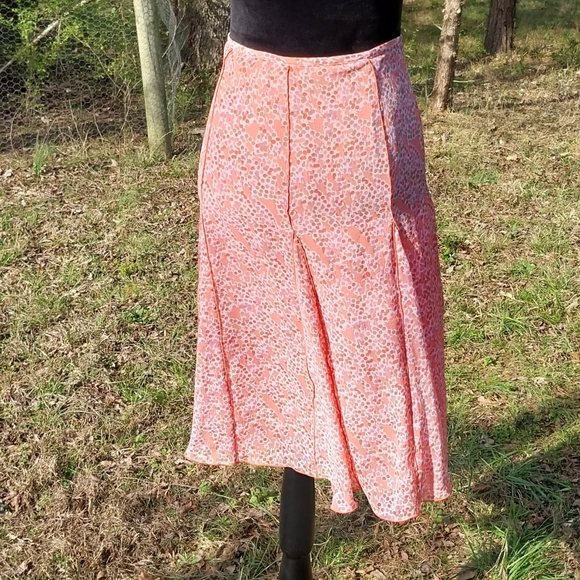 Ruby Rd. Pink Patterned A-Line Skirt - Picture 2 of 4
